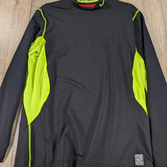 Nike Pro Combat Fitted Hyperwarm Dri-Fit Max Compression Shirt Mens Large Black - Picture 2 of 10